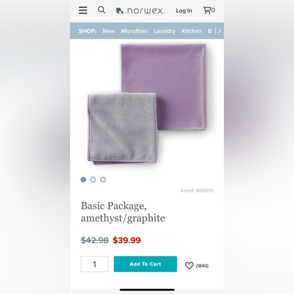 Norwex Basic Package Microfiber Cloths - Picture 3 of 4